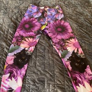 Drop Dead Purple Flowers leggings